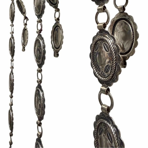 THREE Vintage 1950s Sanford Conchas Belt Silver - 33\